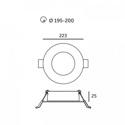LED Einbauleuchte SIGARO LED/24W/230V 3000/4000/6500K Ø 22 cm weiß