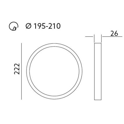 LED-Einbauleuchte SIGARO PT LED/18W/230V 4000K IP40