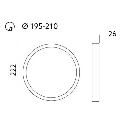 LED-Einbauleuchte SIGARO PT LED/24W/230V 4000K IP40