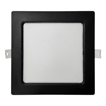 LED-Einbauleuchte SQUARE LED/12W/230V 4000K 17x17 cm schwarz