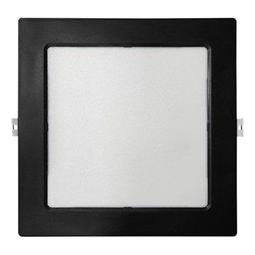LED-Einbauleuchte SQUARE LED/18W/230V 4000K 22x22 cm schwarz