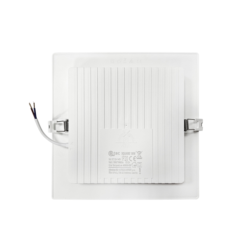 LED-Einbauleuchte SQUARE LED/18W/230V 4000K 22x22 cm weiß