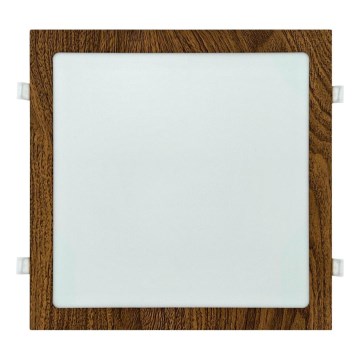 LED-Einbauleuchte SQUARE LED/24W/230V 4200K 29,2x29,2 cm braun