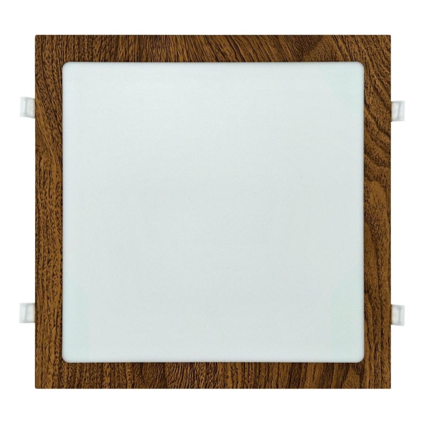 LED-Einbauleuchte SQUARE LED/24W/230V 4200K 29,2x29,2 cm braun