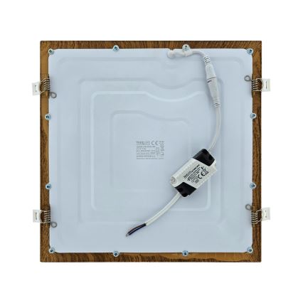 LED-Einbauleuchte SQUARE LED/24W/230V 4200K 29,2x29,2 cm braun