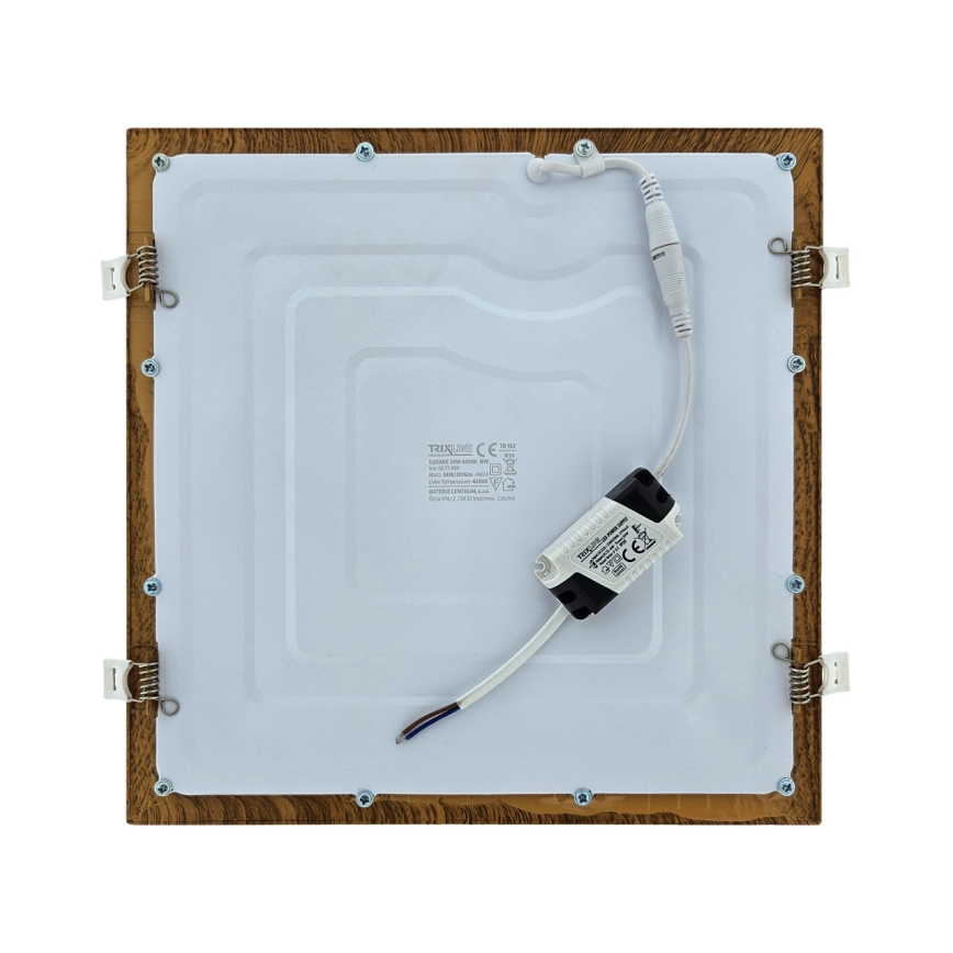 LED-Einbauleuchte SQUARE LED/24W/230V 4200K 29,2x29,2 cm braun