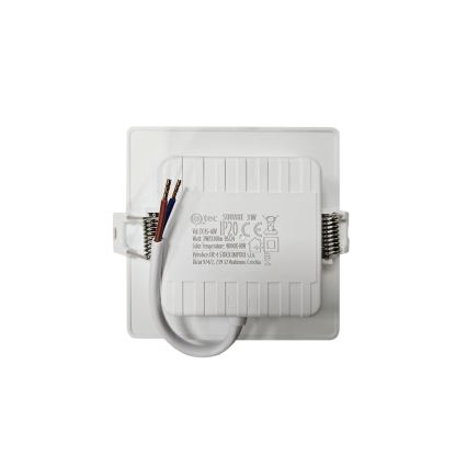 LED-Einbauleuchte SQUARE LED/3W/230V 4000K 9x9 cm weiß