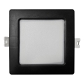 LED-Einbauleuchte SQUARE LED/6W/230V 4000K 12x12 cm schwarz