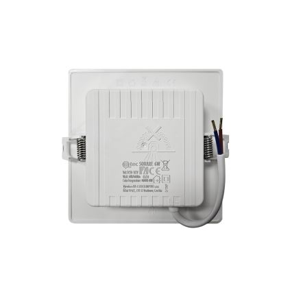 LED-Einbauleuchte SQUARE LED/6W/230V 4000K 12x12 cm weiß