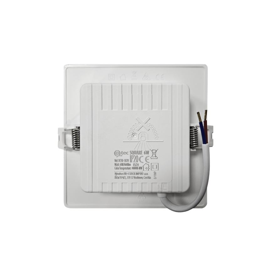 LED-Einbauleuchte SQUARE LED/6W/230V 4000K 12x12 cm weiß