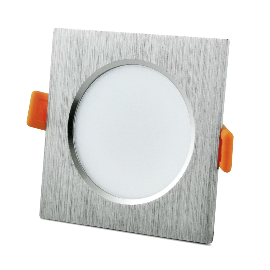 LED Einbauleuchte VENUS LED/7W silber eckig