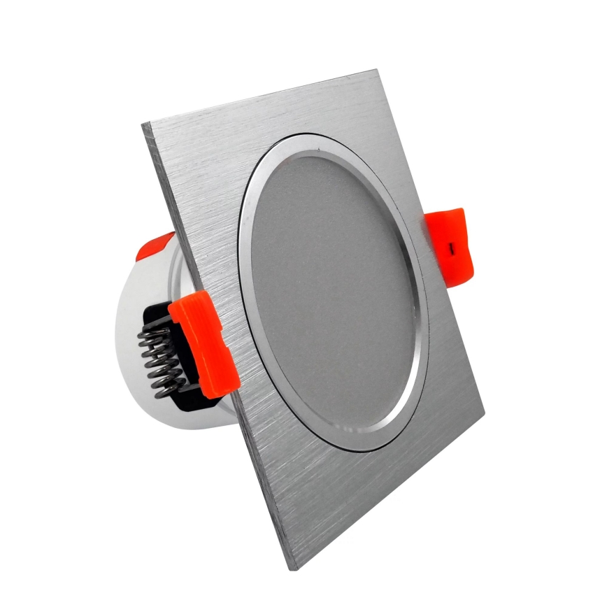 LED Einbauleuchte VENUS LED/7W silber eckig