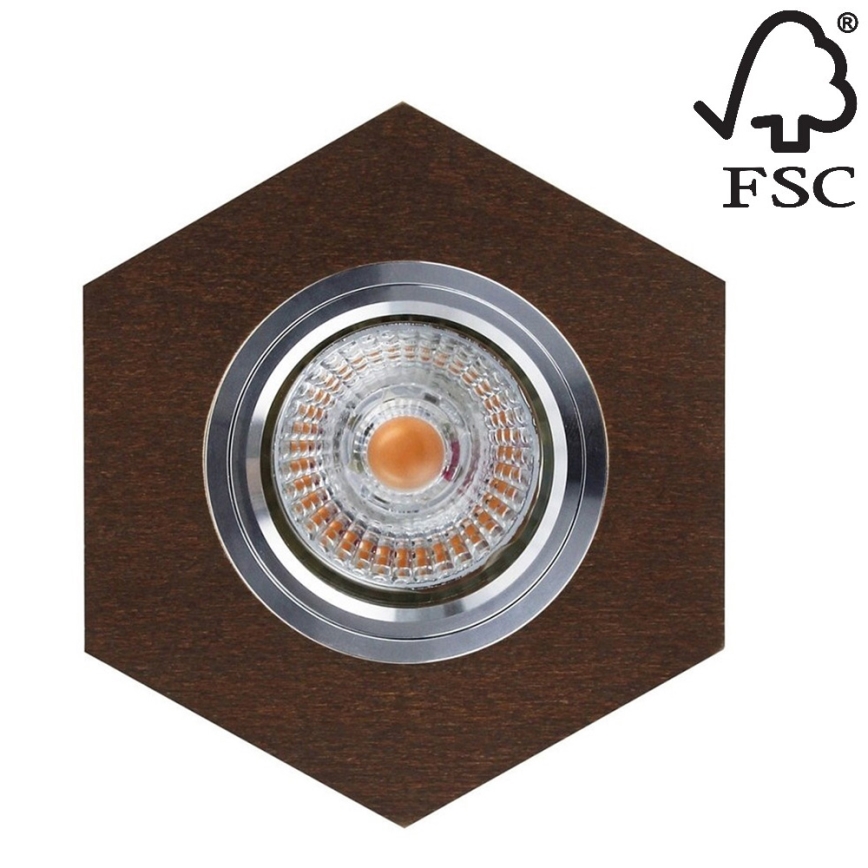 LED-Einbauleuchte VITAR 1xGU10/5W/230V CRI 90 Buche – FSC-zertifiziert