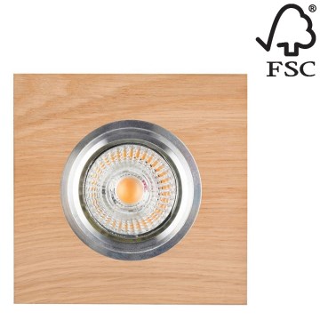 LED-Einbauleuchte VITAR 1xGU10/5W/230V CRI 90 Eiche – FSC-zertifiziert