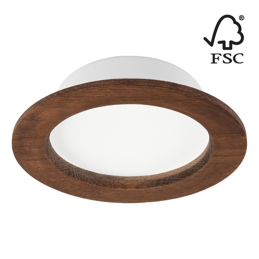 LED-Einbauleuchte WOODY SPOT LED/12,5W/230V 3000K Kirsche ø 16 cm