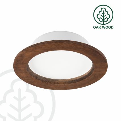 LED-Einbauleuchte WOODY SPOT LED/12,5W/230V 3000K Kirsche ø 16 cm
