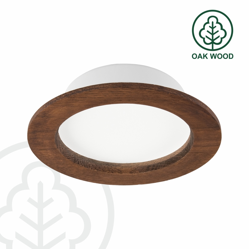 LED-Einbauleuchte WOODY SPOT LED/12,5W/230V 3000K Kirsche ø 16 cm