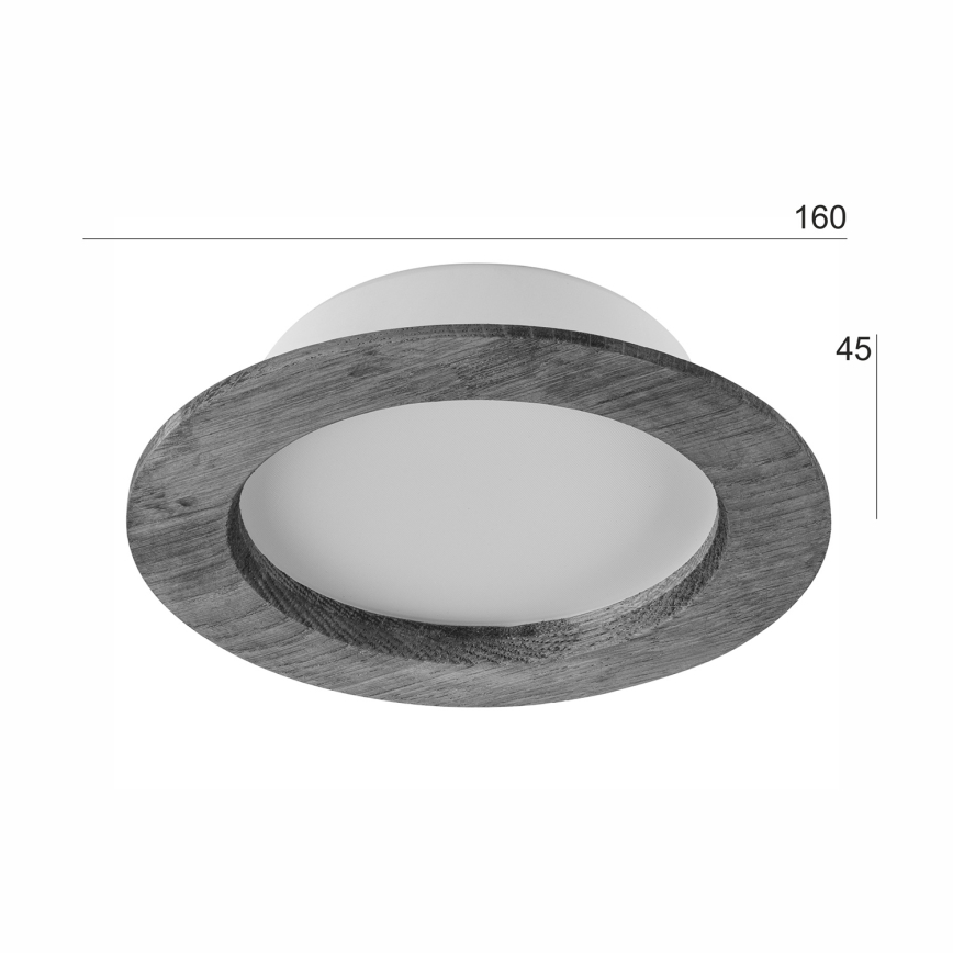 LED-Einbauleuchte WOODY SPOT LED/12,5W/230V 3000K Kirsche ø 16 cm