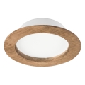 LED Einbauleuchte WOODY SPOT LED/12,5W/230V 3000K Nussbaum Ø 16 cm
