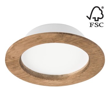 LED-Einbauleuchte WOODY SPOT LED/12,5W/230V 3000K Walnuss ø 16 cm