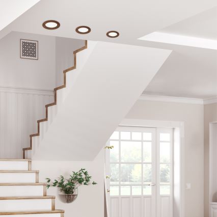 LED Einbauleuchte WOODY SPOT LED/12,5W/230V 4000K Kirschbaum Ø 16 cm