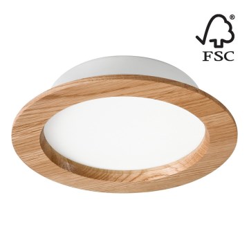 LED-Einbauleuchte WOODY SPOT LED/16,5W/230V 4000K Eiche ø 18,5 cm