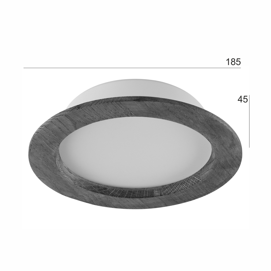 LED-Einbauleuchte WOODY SPOT LED/16,5W/230V 4000K Kirsche ø 18,5 cm