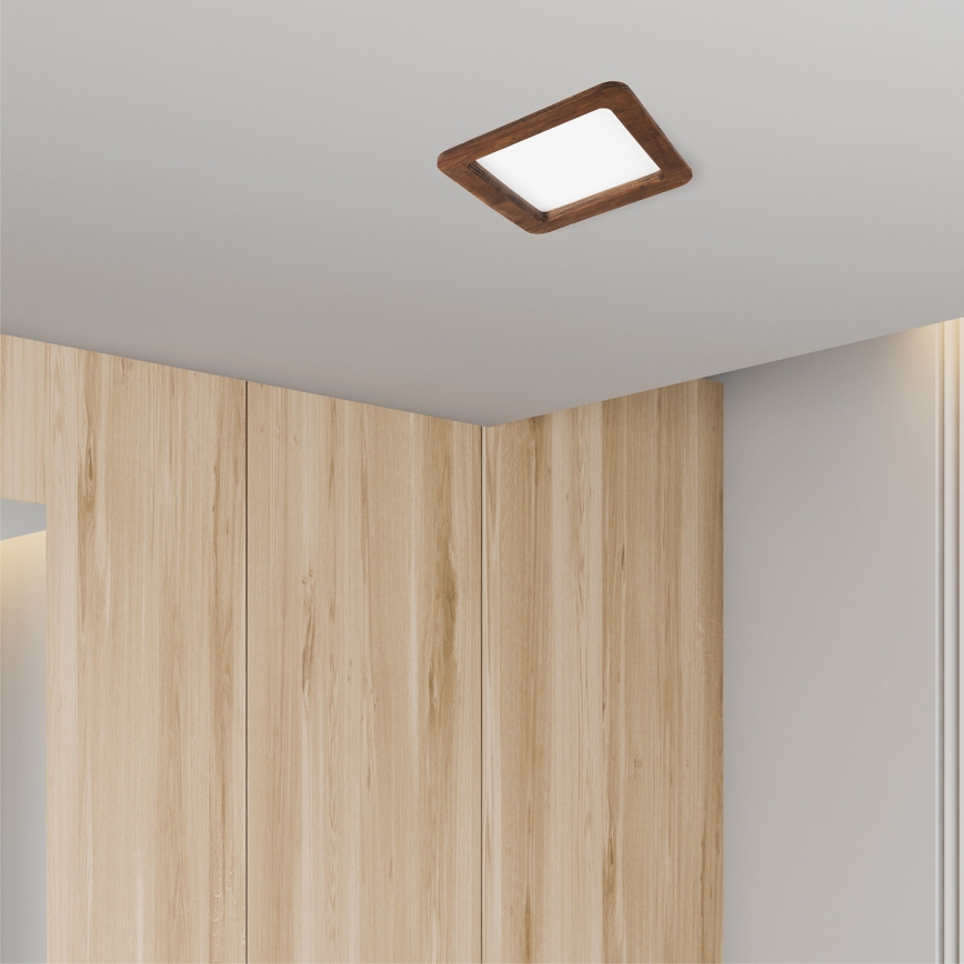 LED-Einbauleuchte WOODY SPOT LED/17W/230V 3000K Kirsche 18,5x18,5 cm