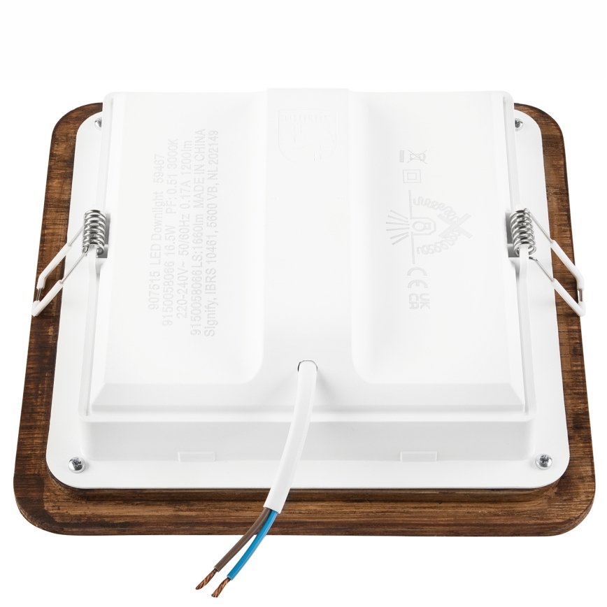 LED-Einbauleuchte WOODY SPOT LED/17W/230V 3000K Kirsche 18,5x18,5 cm