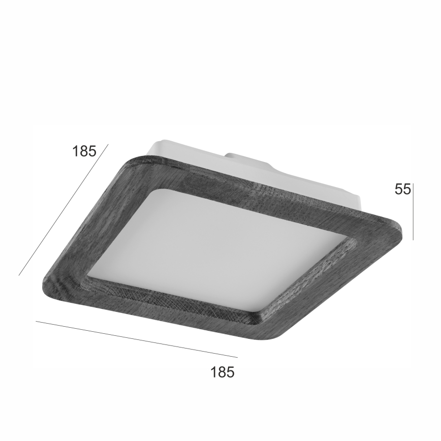 LED-Einbauleuchte WOODY SPOT LED/17W/230V 3000K Kirsche 18,5x18,5 cm