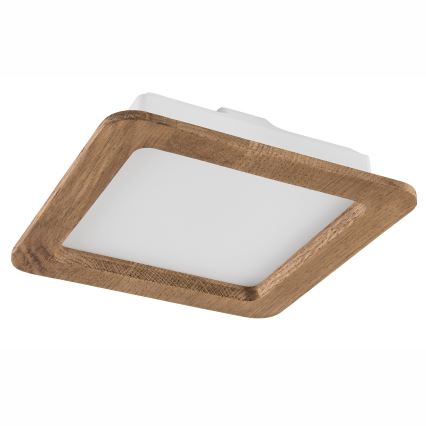 LED-Einbauleuchte WOODY SPOT LED/17W/230V 3000K Walnuss 18,5x18,5 cm