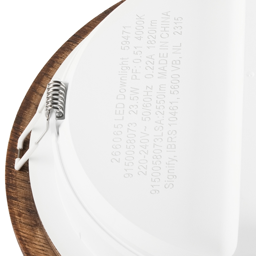 LED-Einbauleuchte WOODY SPOT LED/23,5W/230V 4000K Kirsche ø 23,5 cm
