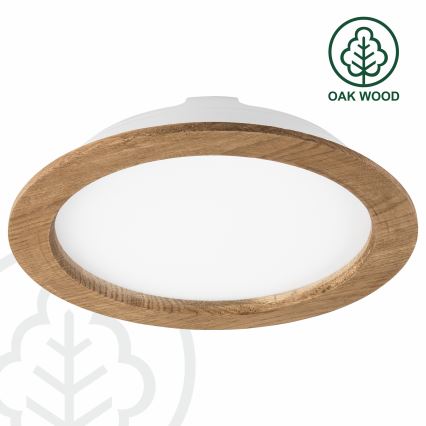 LED-Einbauleuchte WOODY SPOT LED/23,5W/230V 4000K Walnuss ø 23,5 cm