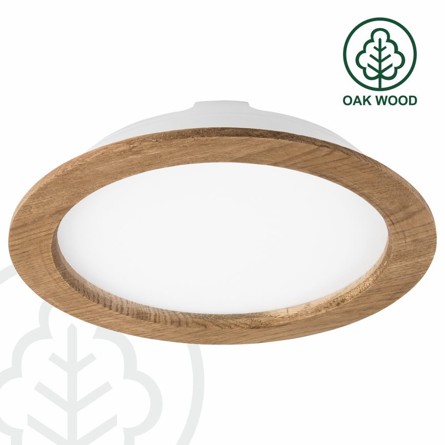 LED-Einbauleuchte WOODY SPOT LED/23,5W/230V 4000K Walnuss ø 23,5 cm