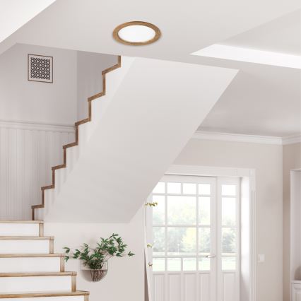 LED-Einbauleuchte WOODY SPOT LED/23,5W/230V 4000K Walnuss ø 23,5 cm