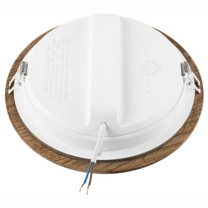 LED-Einbauleuchte WOODY SPOT LED/23,5W/230V 4000K Walnuss ø 23,5 cm