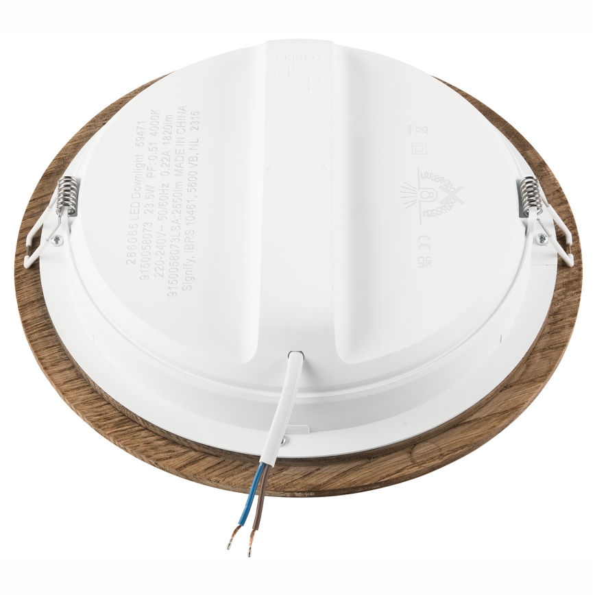 LED-Einbauleuchte WOODY SPOT LED/23,5W/230V 4000K Walnuss ø 23,5 cm