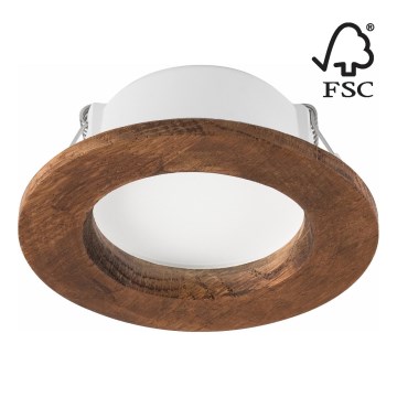 LED-Einbauleuchte WOODY SPOT LED/5,5W/230V 4000K Kirsche ø 10 cm