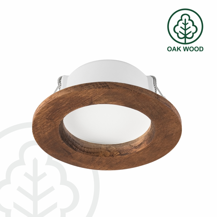 LED-Einbauleuchte WOODY SPOT LED/5,5W/230V 4000K Kirsche ø 10 cm