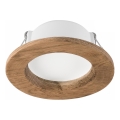 LED Einbauleuchte WOODY SPOT LED/5,5W/230V 4000K Nussbaum Ø 10 cm