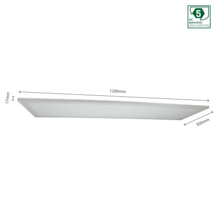 LED-Einbaupanel ALGINE DUO 2in1 LED/30W/230V 120x30 cm