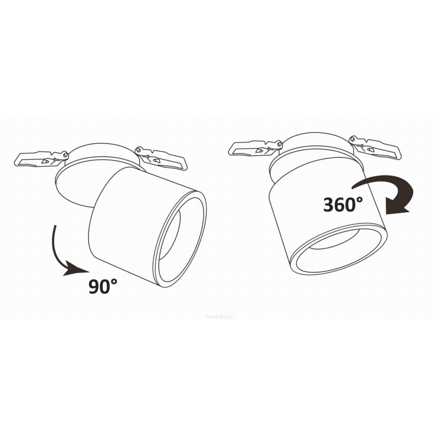 LED-Einbaustrahler HARON 1xLED/15W/230V weiß