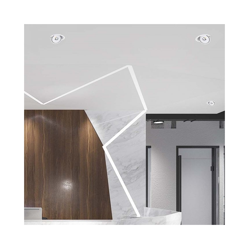 LED Einbaustrahler LED/28W/230V 3000/4000/6400K d 20 cm weiß