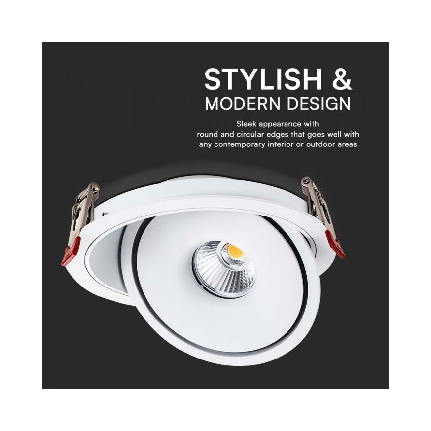 LED Einbaustrahler LED/28W/230V 3000/4000/6400K d 20 cm weiß