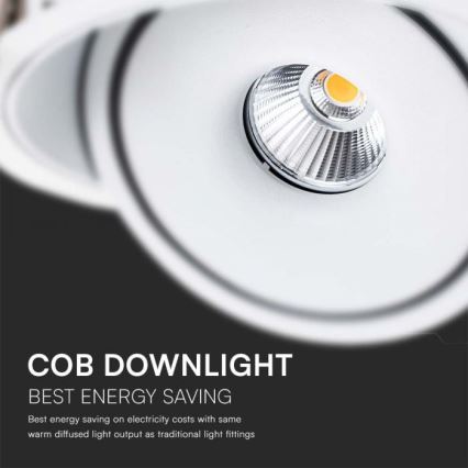 LED Einbaustrahler LED/28W/230V 3000/4000/6400K d 20 cm weiß