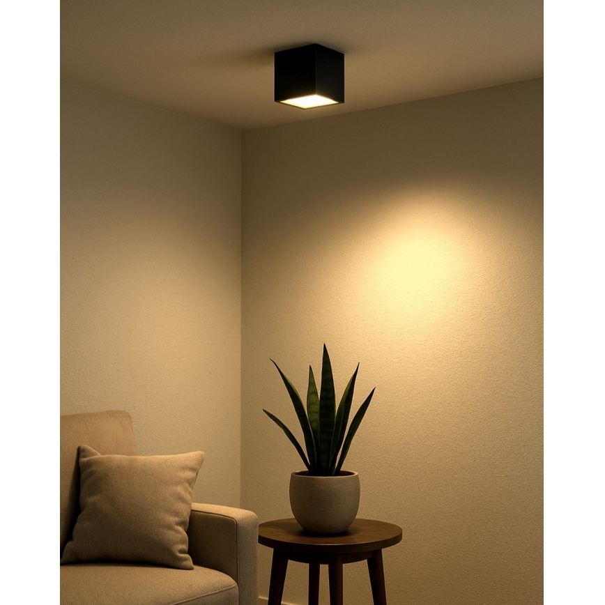 LED-Einbaustrahler LED/5W/230V 3000/4000/6400K 7,5x7,5 cm schwarz