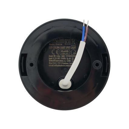 LED-Einbaustrahler LED/9W/230V Ø 9 cm schwarz
