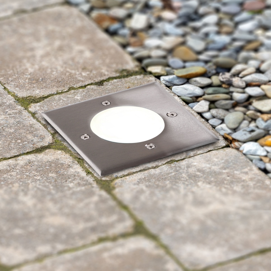 LED-Einfahrtsleuchte  MIVO LED/3W/230V 12x12 cm IP67 matt Chrom