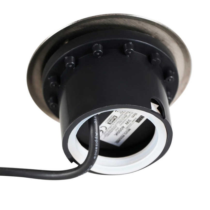 LED-Einfahrtsleuchte  MIVO LED/3W/230V d 12 cm IP67 matt Chrom