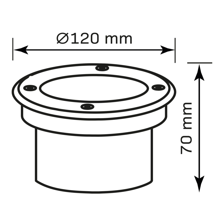 LED-Einfahrtsleuchte  MIVO LED/3W/230V d 12 cm IP67 matt Chrom